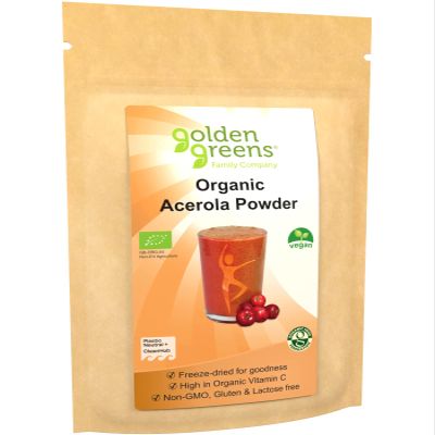 Golden Greens Organic Freeze-Dried Acerola Powder 125g