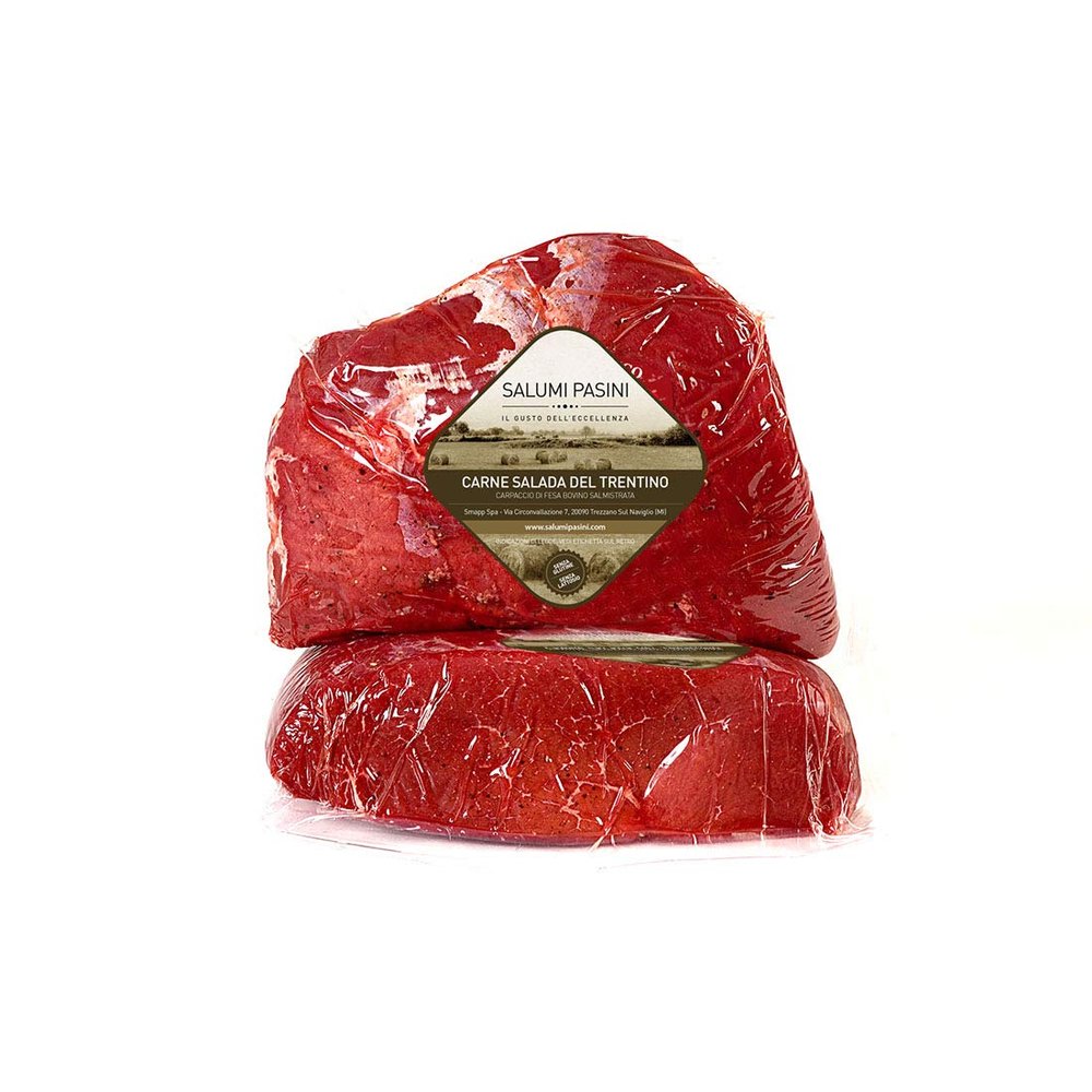 Carne salada Salumi Pasini | Typical Cured Meat from Trentino | Beef cut | 2,4 kg