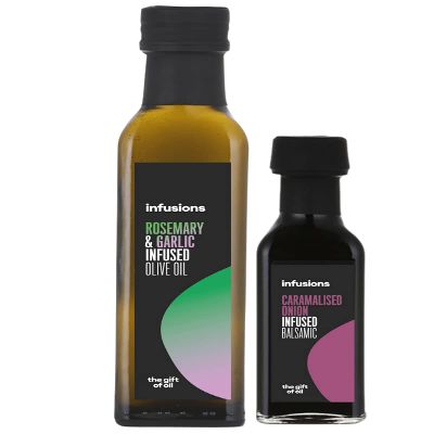 250ML Rosemary & Garlic Oil PAIRED with 100ML CARAMELISED Onion BALSAMIC
