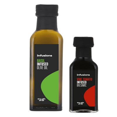 25Oml Basil Oil Paired with 100ml Vine Tomato Balsamic