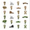 The Cake Decorators Boutique 24 Military Army edible kids childrens party decorations Iced Icing CupCake Toppers view 1