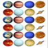 24 Planets edible Wafer Card rice paper pre cut Cupcake Toppers Cake view 1