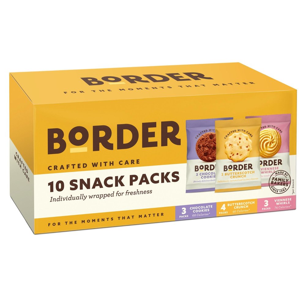 Border Biscuits - Classic Snack Pack - Premium Cookies, Includes 3 Biscuit Varieties - Divinely Chocolatey, Butterscotch Crunch and Viennese Whirls twin packs, 260 g (Pack of 3)
