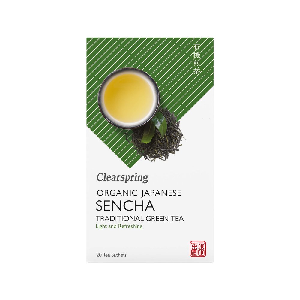 Clearspring Organic Japanese Sencha, Traditional Green Tea Teabags