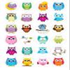 24 PRE CUT Owls moon style kids childrens party decorations edible Wafer Card rice paper Cupcake Toppers Cake view 1