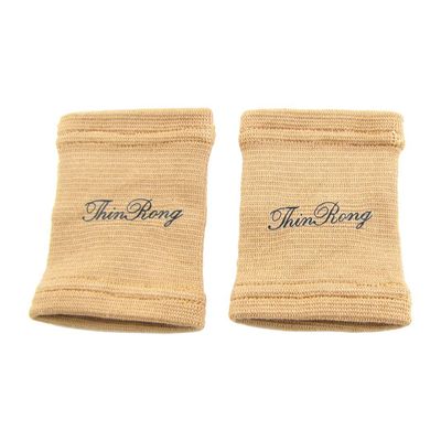 2 Pcs Knit Elastic Fabric Bicycle Basketball Sport Wrist Brace Support Khaki