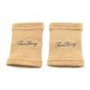 2 Pcs Knit Elastic Fabric Bicycle Basketball Sport Wrist Brace Support Khaki view 1