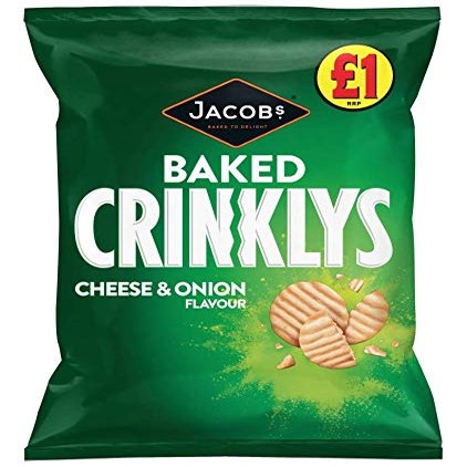 Jacobs Crinklys Cheese & Onion 1 | 105Gm x 12