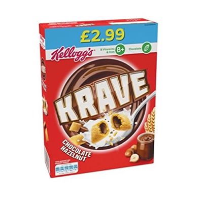 Kelloggs Krave Hazlenut Pmp 2.99 | 375g x 6