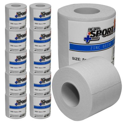 10 Piece Refill - RE-GEN Sport Premium First Aid Ankle Wrist Zinc Oxide Tape 5cm