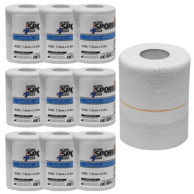 10 Piece Refill - RE-GEN Sport EAB Bandage Strapping Wrapping Tape, Wide 7.5cm