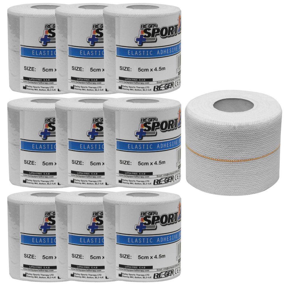 10 Piece Refill - RE-GEN Sport Elastic Adhesive Bandage Ankle Wrist EAB Tape 5cm