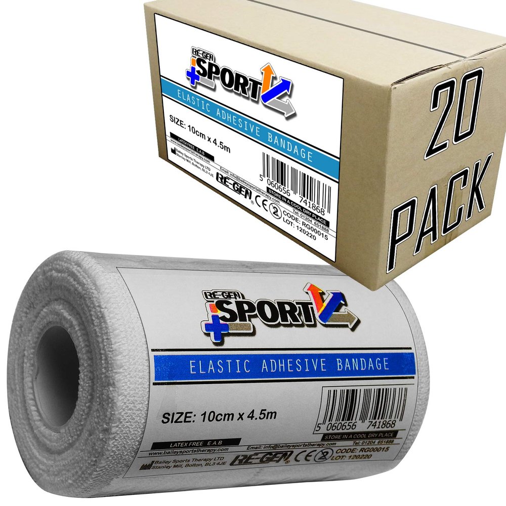 20 Piece Refill RE-GEN Sport Extra-Wide 10cm EAB Bandage Strapping Support Wrap