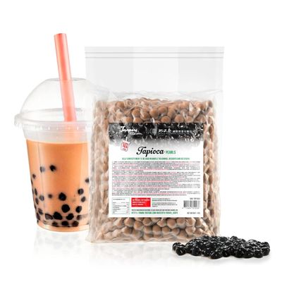 Inspire Food Original Tapioca Pearls For Bubble Drink - 1Kg | Premium Chewy Boba Balls For Boba Milk Tea, Ice Coffee, Ice Tea, Slush, Blended Fruit Drinks