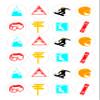 The Cake Decorators Boutique 24 Snow sports style edible childrens kids party decorations Iced Icing CupCake Toppers view 1