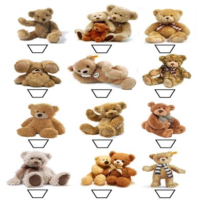 12 edible Teddy Bears picnic kids childrens party decorations Standing Cupcake Cake Toppers Wafer Rice Card