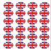24 Union Jack Flag pre-cut Cupcake Cake Toppers Wafer Rice Card view 2