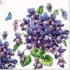 20 Napkins Purple Violet as Table Decoration with Flowers for Spring and Summer 33 x 33 cm view 1