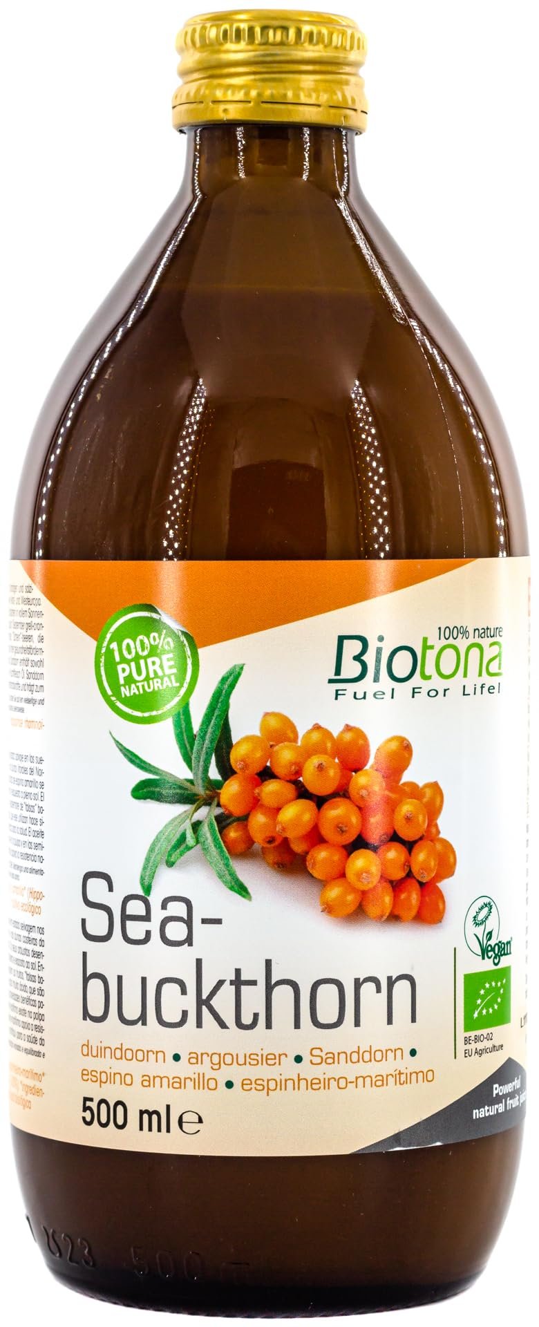 BIOTONA JUGO DE ESPINO AMARILLO 500 ml. multifunction product with a wide range of applications, 500 ml, fits easily into an everyday routine and is designed to offer a great