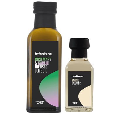 25Oml Rosemary & Garlic Olive Oil Paired with 100ml White Balsamic
