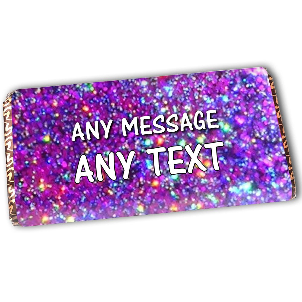 1 x Personalised Chocolate Bar - Birthday, Thank You, Mothers / Fathers / Valentines Day, Easter, Anniversary, Christmas, Teacher, Gift Ideas - #5