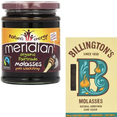 Meridian Organic Fairtrade Molasses Pure Blackstrap 350g + Billingtons Molasses Sugar 500g