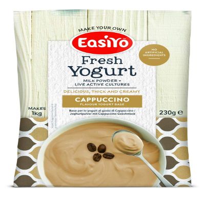 Easiyo Cappuccino Flavoured Yogurt Sachet 230g Makes 1Kg Thick Creamy Yoghurt