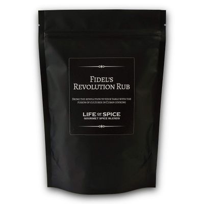 Life of Spice Fidel's Revolution Rub | All Purpose Cuban Spice Rub for Meat, Fish and Veg | Large Pack (175g) with Recipe Card | Cumin, Garlic, Turmeric and Oregano | Superb BBQ Street Food Rub