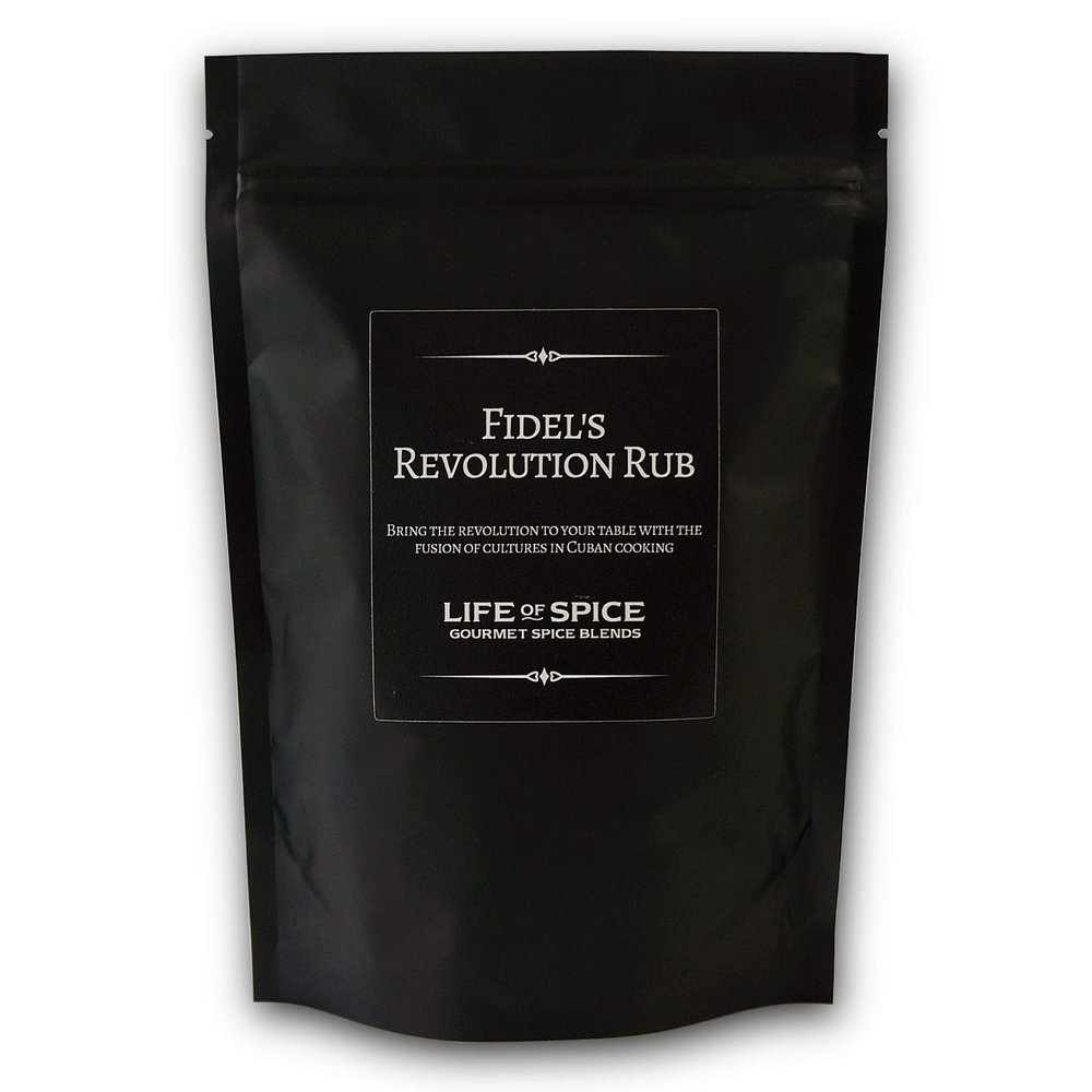 Life of Spice Fidel's Revolution Rub | All Purpose Cuban Spice Rub for Meat, Fish and Veg | Large Pack (175g) with Recipe Card | Cumin, Garlic, Turmeric and Oregano | Superb BBQ Street Food Rub