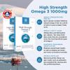 Healthspan High Strength Omega 3 1,000mg (240 Capsules) | Supports Brain, Eye & Heart Health | 120mg DHA & 170mg EPA Per Capsule | Highly Purified to Remove Toxins | Sustainably Sourced Fish Oil view 2