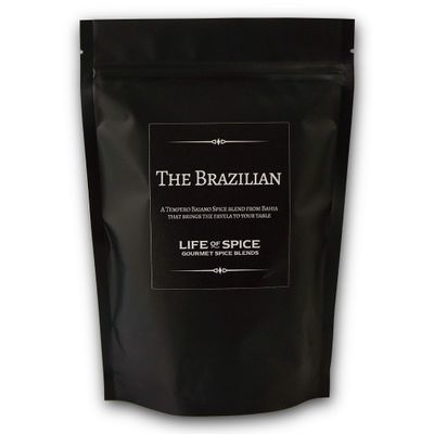 Life of Spice The Brazilian Spice Rub | All Purpose Seasoning for Meat, Fish and Veg | Large Pack (175g) with Recipe Card | Cumin, Parsley and White Pepper | Great BBQ Street Food Rub