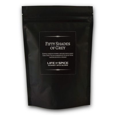 Life of Spice Fifty Shades of Grey Spice Rub | All Purpose BBQ Rub for Meat, Fish and Veg | Large Pack (130g) with Recipe Card | Rosemary Fennel and Earl Grey Tea | Zesty Barbecue Rub with Zing