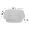 EudokkyNA 3-Pack 18 Quart Dish Pan Wash Basin, Large Dish Tub, White view 2