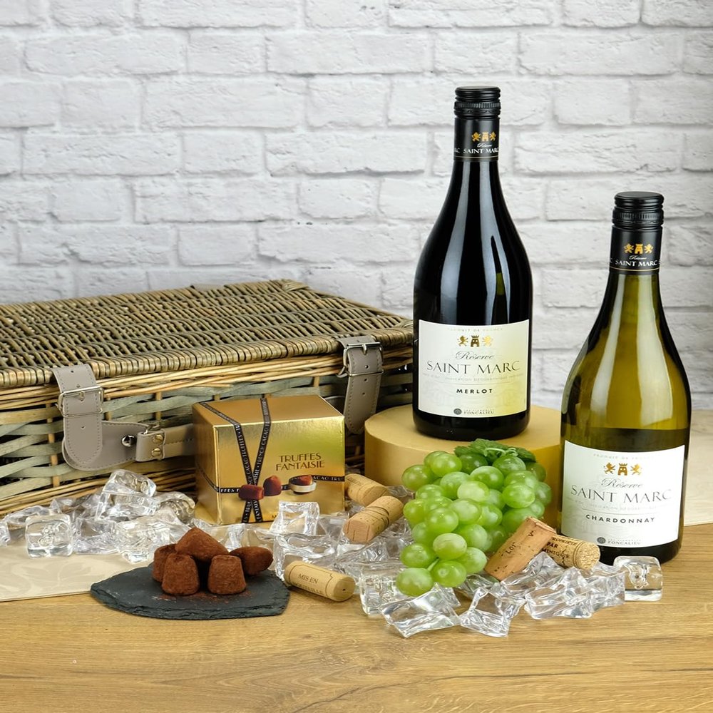 French Duo Wine and Truffles Gift Hamper