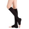StarTreene Graduated Compression Calf Socks for Women Men Knee Length Open Toe Support Stockings (Black 1, S) view 1