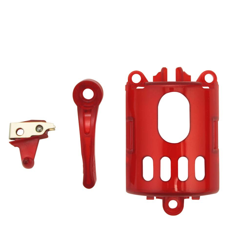 Anrom Hair Clipper Accessories DIY 3PCS, Replacement Dial Button, Switch, Motor Cover Parts for Wahl 5-Star Series Magic Clip Clipper # 8148, 8591 (Red)