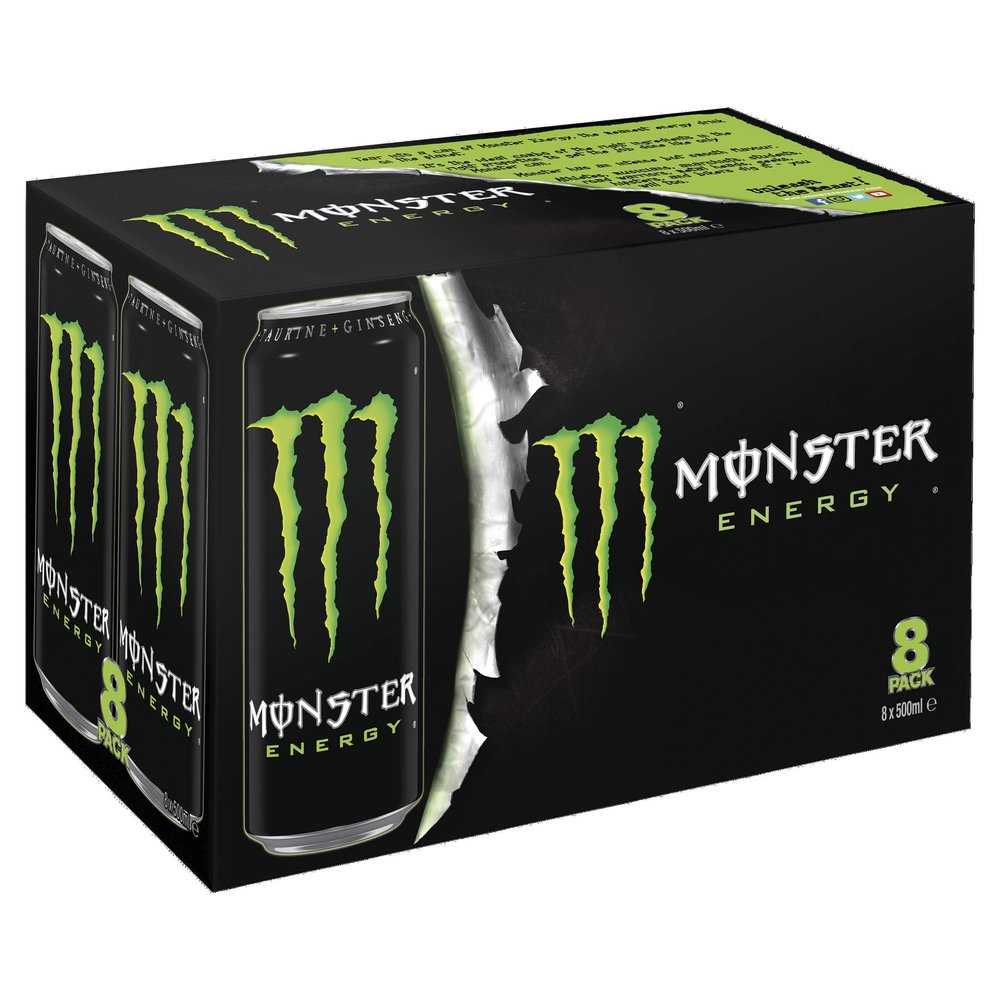 Monster Energy Cans, 8 x 500 ml
