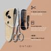 ONTAKI Professional Beard Moustache Scissors German Steel Comb & Carrying Pouch Hand Forged Bevel Edge Precision Mustache Comb Perfect Mens Facial Hair Grooming Kit for All Body Facial Hair (Satin) view 3
