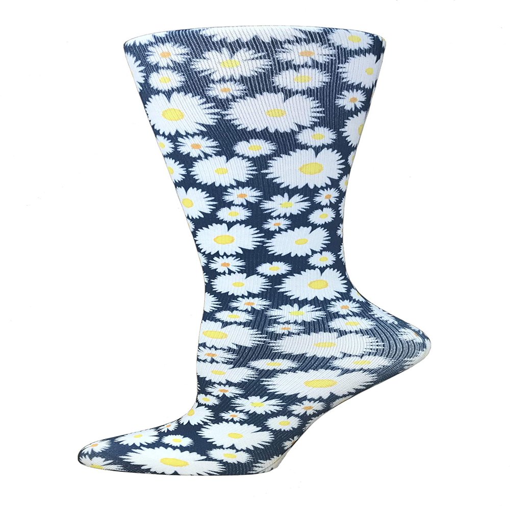 Cutieful Therapeutic Graduated 10-18 mmHg Compression Socks, Daisies, 6-12