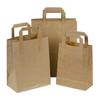100 brown kraft paper bags with flat handles 22 x 10 x 28 cm view 1