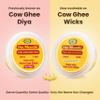 Cycle Pure Om Shanthi Pure Cow Ghee Wicks  Ready-to-Light Diya Battis | Wax-Free, Long-Lasting, Easy to Use | for Daily Puja, Aarti & Festivals | Pack of 3 (100 Wicks Per Pack) view 2