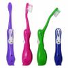 4 Childrens Toothbrushes ~ Bulk Packs Kids Manual Folding Brushes (Rabbit Travel) view 1