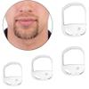 5 Sizes Set Goatee Beard Shaper Beard Styling Template Beard Shaping Tool Fashion Goatee Shaving Template Goatee Trimming Supplies for Men view 3