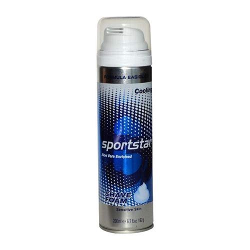 Sportstar Men Cooling Shaving Foam for Sensitive Skin, 200 ml