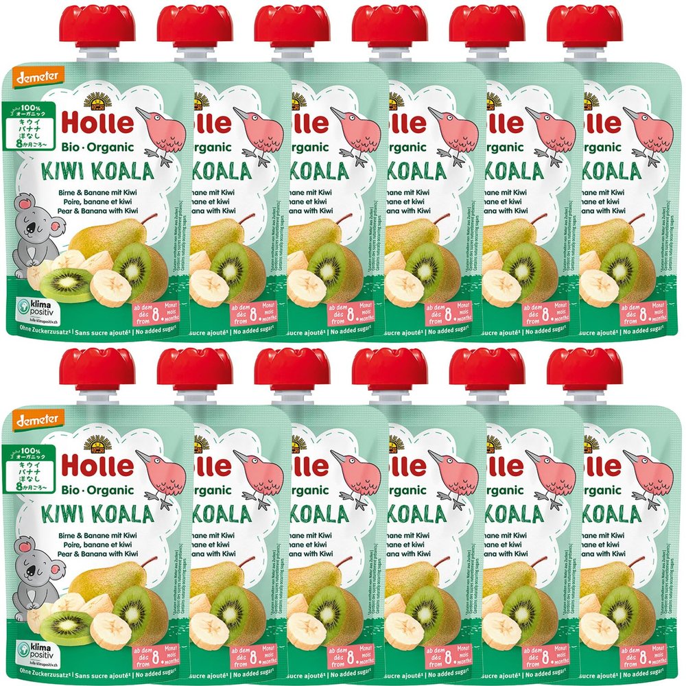 Holle Kiwi Koala - Pouch pear & banana with kiwi, pack of 12