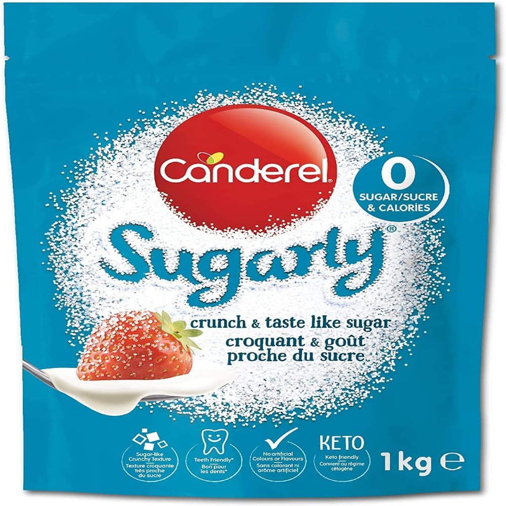 Canderel Sugarly Sweetener 1kg Zero Calorie, Keto Friendly Sugar Alternative Value Pack Equivalent to 2kg