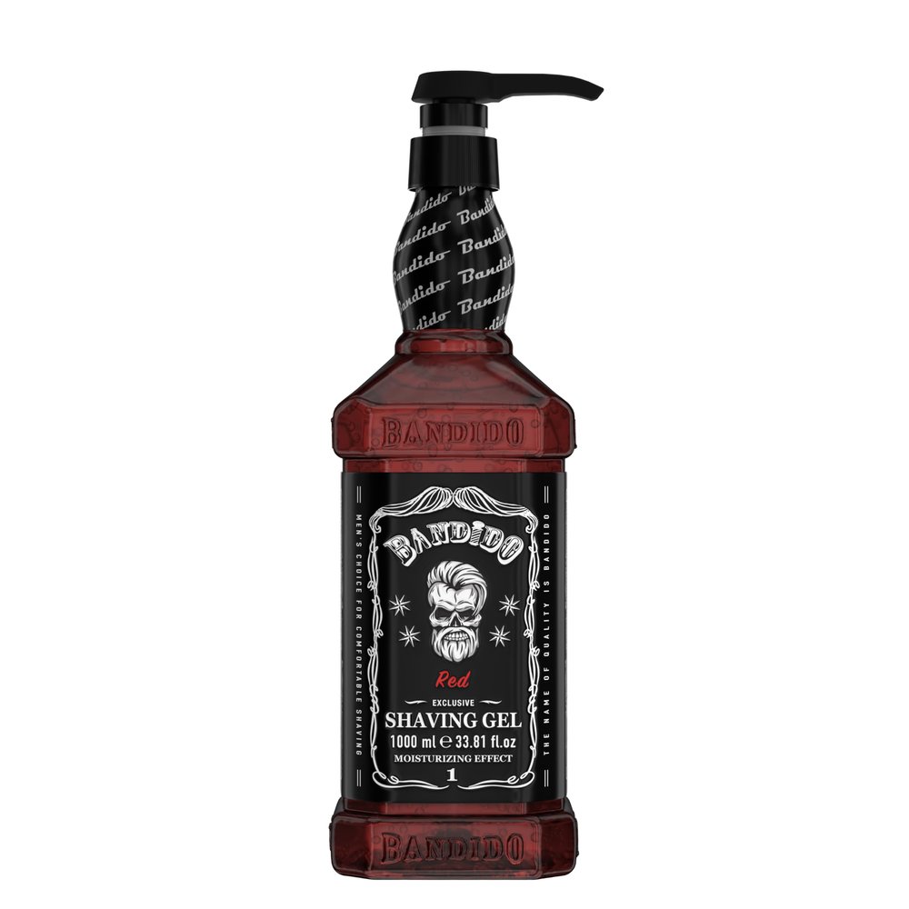 Bandido Shaving Gel Men Red & Blue 1000 ml Transparent Men Shaving Gel Men Non-Foaming Precise Shaving of Beard Contours Can Be Used With Any Razor Blade 1000ml transparent 10.00