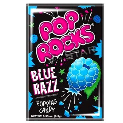 2 PACK OF NEW POP ROCKS FLAVORED REAL POPPING CANDY TASTE THE EXPLOSION ORIGINAL FREE USA (BLUE RAZZ)
