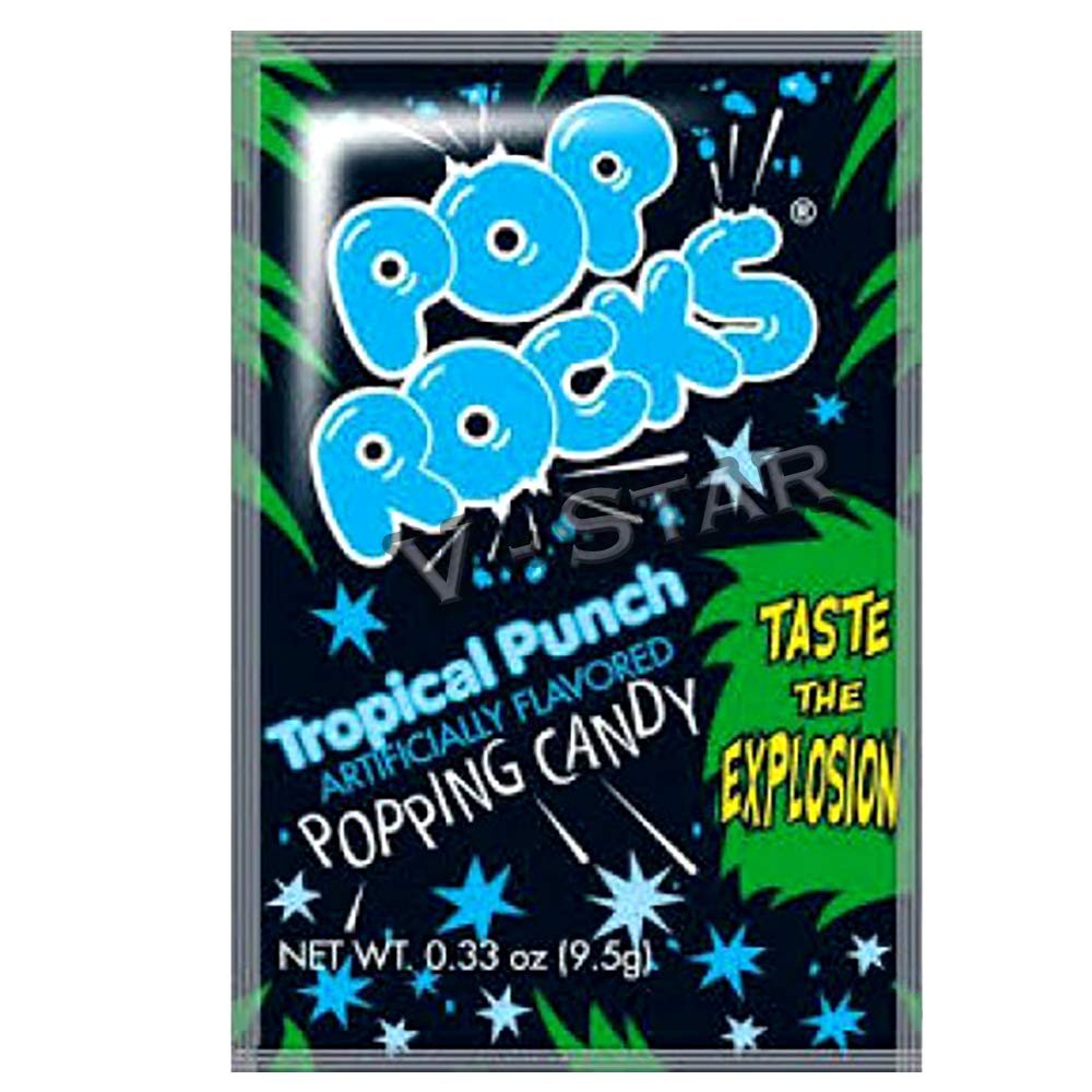 2 Pack of New POP ROCKS Flavored Real Popping Candy Taste The Explosion Original Free USA (Tropical Punch)