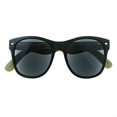 Sun Readers 'Oakland' Matt Black/Bamboo +3.00